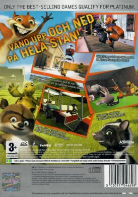 På andra sidan häcken - Platinum - PS2 bak