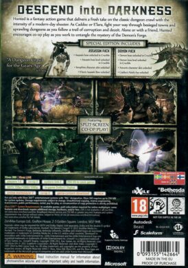 Hunted The Demons Forge Special edition Xbox 360 bak