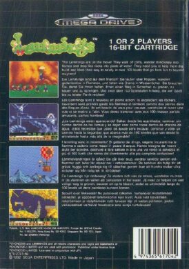 Alternative view of Lemmings - Nordisk - Cart och fodral - Begagnat spel till Sega Mega Drive