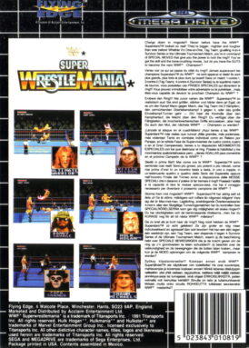 WWF Super Wrestle Mania Sega Megadrive bak