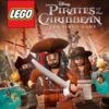 Framsidan av spelboxen till TV-spelet Lego Pirates of the Caribbean: The Video Game på Xbox 360 i europeisk PAL utgåva