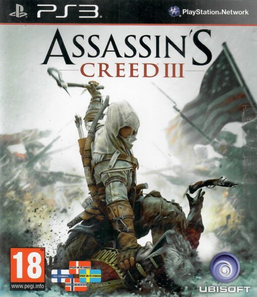 Framsidan till Ubisofts Assassins creed III på Playstation 3