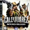 Boxframsidan till tvspelet Call of juarez bound in blood på Playstation 3 (Ps3) i europeisk PAL utgåva.