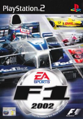 Fodralets framsida till konsolspelet och formel 1 spelet EA sports F1 2002 i Europeiskt PAL format