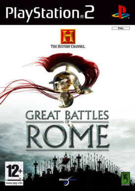 Framsidan av The History Channel: Great Battles of Rome på Playstation 2 i europeisk PAL utgåva