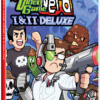 Framsidan av spelboxen till tvspelet Angry Video Game Nerd I & II Deluxe på Nintendo Switch i europeisk PAL utgåva