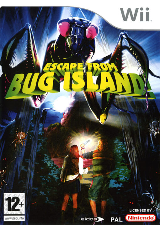 Framsidan på spelboxen till Escape from Bug Island på Nintendo Wii i europeisk PAL utgåva