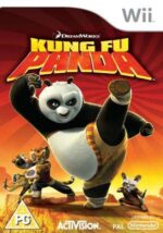 Framsidan av spelboxen till Dream Works Kung Fu Panda på Nintendo Wii i europeisk PAL utgåva