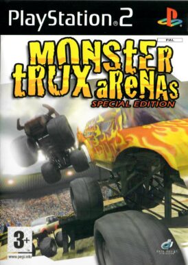 Framsidan på Monster Trux - Special edition på Playstation 2 i europeisk pal utgåva