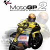 Framsidan av spelboxen till MotoGP 2 på Playstation 2 i europeisk PAL utgåva