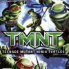 Framsidan av spelboxen till tvspelet TMNT Teenage Mutant Ninja Turtles på Playstation 2 i europeisk pal utgåva