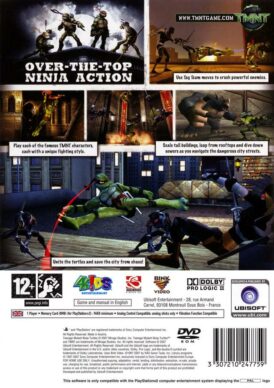 TMNT Teenage Mutant Ninja Turtles - Playstation 2 bak