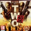 Framsidan av spelboxen till Tv-spelet Army of Two The 40th Day på PS3 (Playstation 3) i Europeisk PAL utgåva