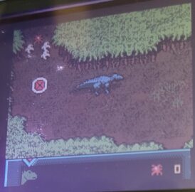 gameplay bild till det handhållna konsolspelet Disneys's dinosaurs på Nintendo game boy color (GBC)