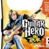 Framsidan av spelboxen till tvspelet Guitar hero on tour på Nintendo DS i eropeisk PAL utgåva