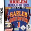 Framsidan av spelboxen till tv-spelet Harlem Globetrotters: World tour på Nintendo DS i europeisk PAL utgåva