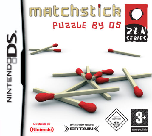 framsidan av spelboxen till det handhålna Nintendo exklusiva tv-spelet Matchstick Puzzle by DS på Nintendo DS i Europeisk PAL utgåva