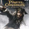 framsidan av spelboxen till Disneys Pirates of the Caribbean At World's End på playstation 2 i europeisk pal utgåva
