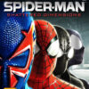 Framsidan av spelboxen till TV-spelet Spider-Man Shattered Dimensions på Xbox 360 i europeisk PAL utgåva