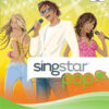Framsidan av spelboxen till tv-spelet singstar pop på ps2 i europeisk PAL utgåva