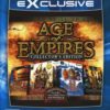 Framsidan av spelboxen på datorspelet Age of empires collector's edition i europeisk Ubisoft Exclusive utgåva.