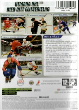 baksidan av tv-spelet NHL 2004 till Xbox i europeisk PAL utgåva