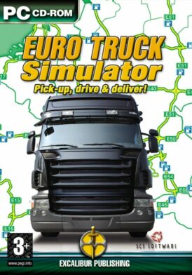 framsidan av spelboxen till datorspelet Euro truck simulator till pc i europeisk utgåva