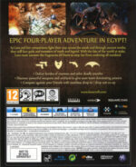 baksidan av spelboxen till TV-spelet Lara Croft and the Temple of Osiris på Playstation 4 i europeisk pal utgåva