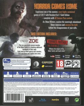 bak Resident Evil 7 Biohazard - Gold Edition - Playstation 4