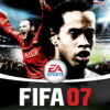 Framsidan av spelboxen till tv-spelet FIFA 07 till PC i europeisk utgåva