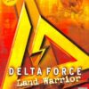 framsidan av spelboxen till tv-spelet Delta Force Land Warrior på pc i eu utgåva
