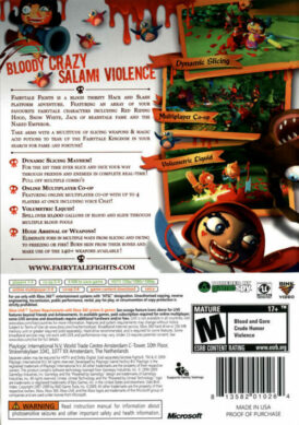 Fairytale Fights - ntsc - Xbox 360 bak