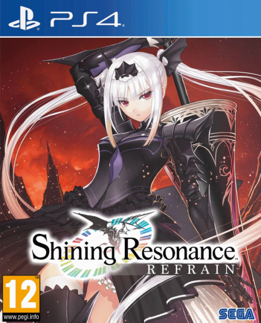 framsidan av spelboxen till tv-spelet Shining Resonance Refrain på playstation 4 i europeisk pal utgåva från gamesplace.se