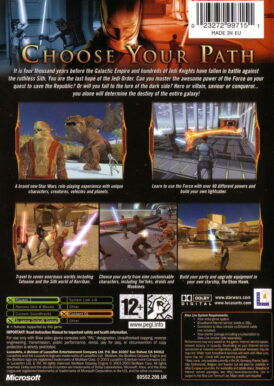 Star Wars Knights of the Old Republic bak xbox