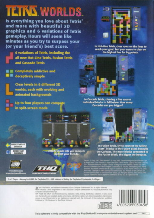 Tetris Worlds - ps2 bak pal eu