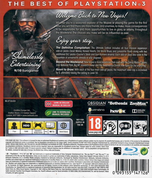 Fallout: New Vegas - Playstation 3 Ultimate Edition