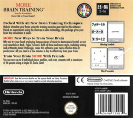 Alternative view of More Brain Training from Dr Kawashima: How Old Is Your Brain? - Begagnat Nintendo DS spel