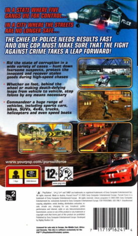 Alternative view of Pursuit Force - Begagnat PSP spel