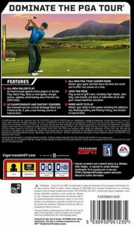 tiger woods pga tour 2007 psp bak pal eu
