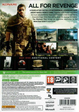 Alternative view of Metal Gear Solid V: The Phantom Pain - Day One Edition - Begagnat Xbox 360 spel