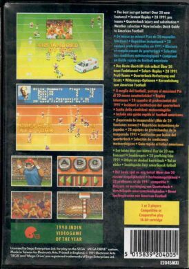 Alternative view of John Madden Football '92 - Begagnat spel till Sega Mega Drive