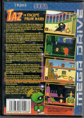 Alternative view of Taz in Escape From Mars - Begagnat Sega Mega Drive spel