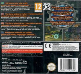 baksidan av fodralet till den nordiska utgåvan av spelet Generator REX Agent of Providence till nintendo DS