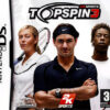 Framsidan av fodralet till den europeiska utgåvan av Top spin 3 till Nintendo DS