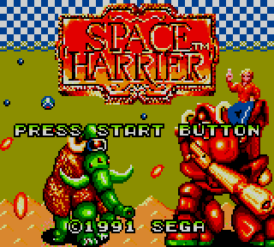Alternative view of Space Harrier - Begagnat Sega Game Gear spel