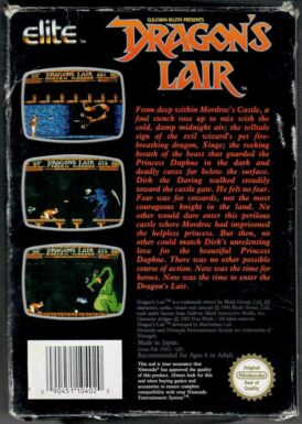 Alternative view of Sullivan Bluth Presents: Dragon's Lair - SCN - Komplett - Begagnat NES spel