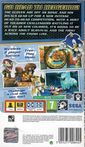 Alternative view of Sonic Rivals 2 - Essentials - Nordisk - Begagnat PSP spel