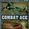 Framsidan av playstation 2 spelet Combat Ace's fodral. Skildrar två stycken WWII-era plan över en grönaktig bakrund.