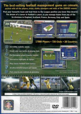 Alternative view of LMA Manager 2003 - Begagnat spel till PS2