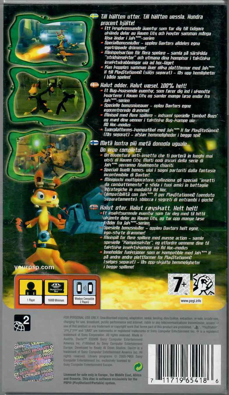 Daxter - Nordisk - Platinum - Begagnat PSP spel - Bild 2